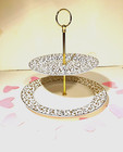 2-Tier Leopard Design Cupcake Dessert Fruit Serving Party Stand Plate NEW