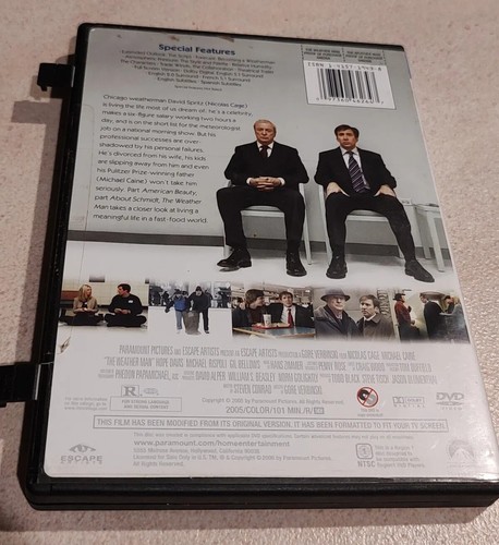 The Weather Man Full Screen Edition Dvd 101 minutes 2005 paramount Cage MCaine - 第 2/12 張圖片