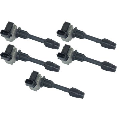 Hitachi Set of 5 Ignition Coils Cylinder 2-6 For Infiniti QX4 Nissan Pathfinder