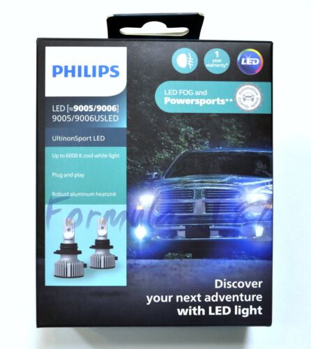 Philips UltinonSport LED White 9006XS Two Bulbs Head Light Low Beam Replacement - Picture 3 of 20
