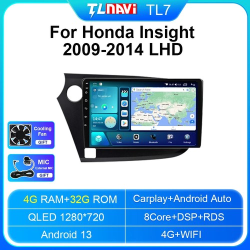 For Honda Insight 2009-2014 Car Radio Carplay Multimedia Head Unit Screen GPS 4G - Picture 27 of 40