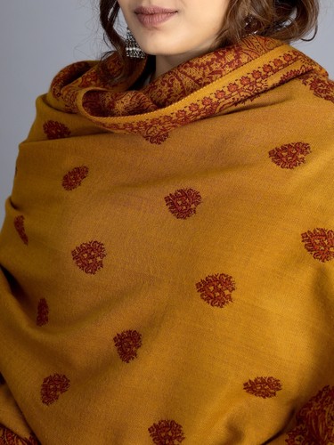 Womens Mens 100% Cashmere Indian Oversized Blanket Wool Scarf Shawl Wrap Paisley - Picture 28 of 45