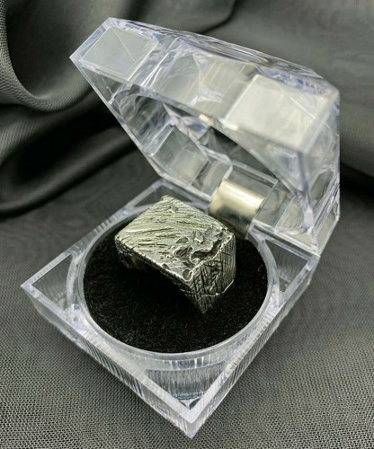 Anillo de plata de ley 925 con textura de roca para hombre pesado y elegante”. Sin piedra. - Imagen 7 de 8