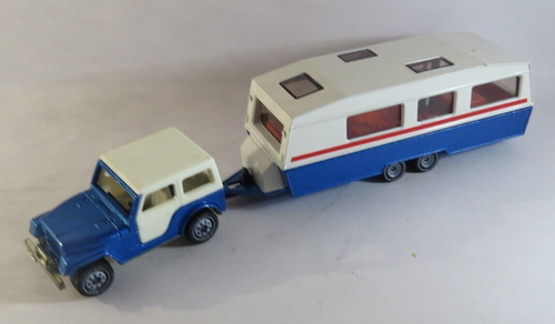 SIKU SUPER SERIE 2518 PKW Jeep with Caravan 1:55 Die-cast Model Car - Picture 8 of 12