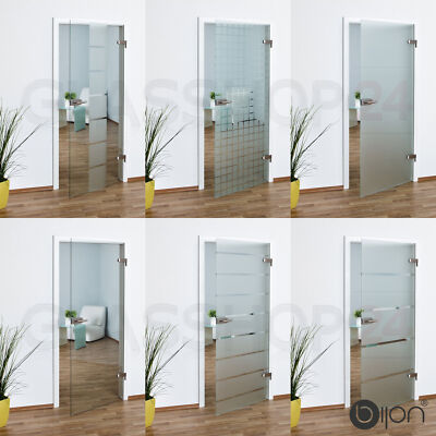 Glastür Studio / Office in 58,4 - 70,9 - 83,4 oder 95,9 cm Glas Tür Zimmertür