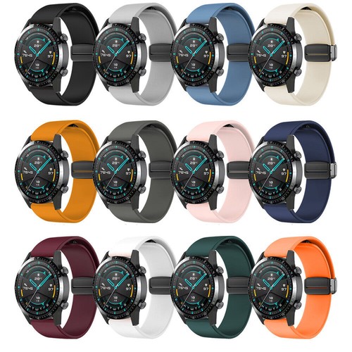 20 21 22 23mm Magnetic Silicone Rubber Watch Strap Band Wristband Quick Release - Picture 3 of 96