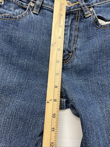 Aura by Wrangler Jeans Womens Size 4P Tall Blue Denim Short Rise - Picture 4 of 15