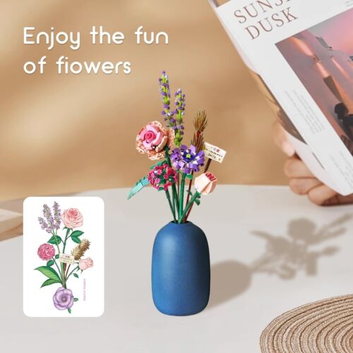 NEW!FULL SET Flower Bouquet 7 Stems Building Kit Botanical Collection 547 pieces - Picture 3 of 6