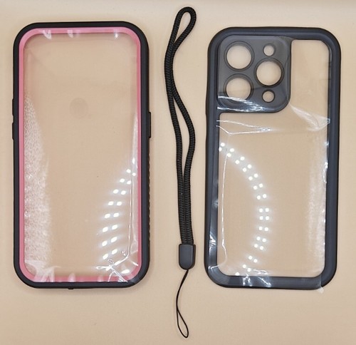 iPhone 14 Pro Waterproof Shockproof Bumper Case Built-in Screen Protector-Pink - 第 1/12 張圖片