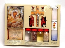 Blessing kit from Jerusalem Holy Gift (Holy water incense icon cross and more)