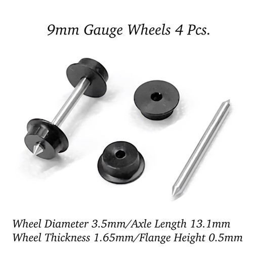Aru-Model 9mm Gauge Wheels 4 pcs Diameter 3.5mm/13.1mm N/HOn30/HOe/009 Narrow - Picture 10 of 12