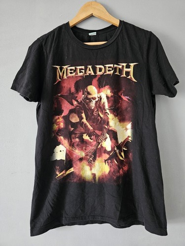 Megadeth Smash Guitar Vic Rattlehead Heavy Metal Music Band T Shirt Medium