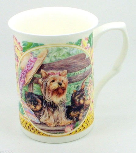 Yorkshire Terrier & Puppies BoneChina Dog Mug Yorkshire Terrier & Puppies BoneChina Dog Mug
