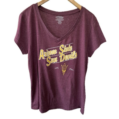 NWT Colosseum Women's Arizona State Sun Devils Collegiate V-Neck T-Shirt 2XL