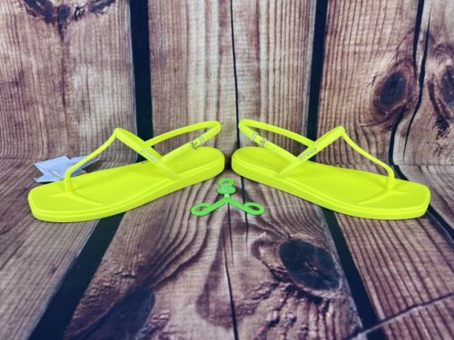 NEW CROCS Miami Thong Sandals Women’s 9 Slip-On Slide Sandals Acidity Yellow - Picture 2 of 8