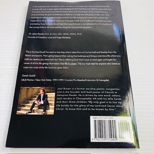 Go Bold : You Are Next in Line to Do Great Things Joel Brown Author Inscribed - Picture 3 of 12
