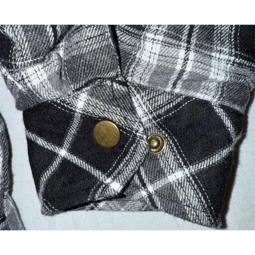 Shacket Sage Men's M Black Plaid Sherpa Lined Flannel Jacket Casual cabincore - Picture 4 of 12