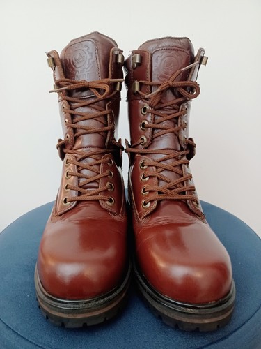 LA Gear Combat Brown Leather Boots 6 Lara Croft Cosplay - Picture 5 of 13
