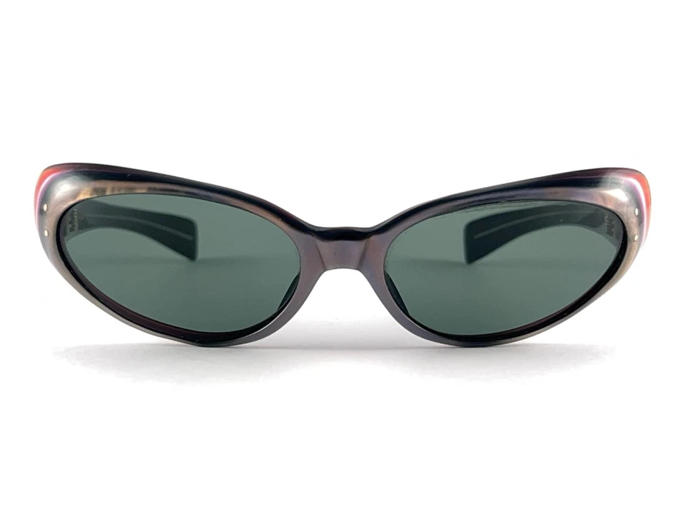 NEW VINTAGE MIDCENTURY MULTICOLORED CATEYE FRAME 1960'S MADE IN FRANCE - image 2 of 4