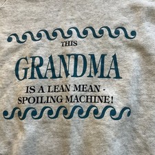 VTG Grandma Sweatshirt Gray Women's 2XL Fruit of the Loom Made USA 50/50 Fleece