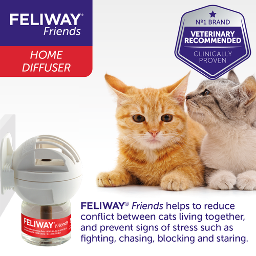 FELIWAY Friends Diffuser & 30 Day 48ml Refill Helps Reduce Tension Between Cats - Picture 2 of 7