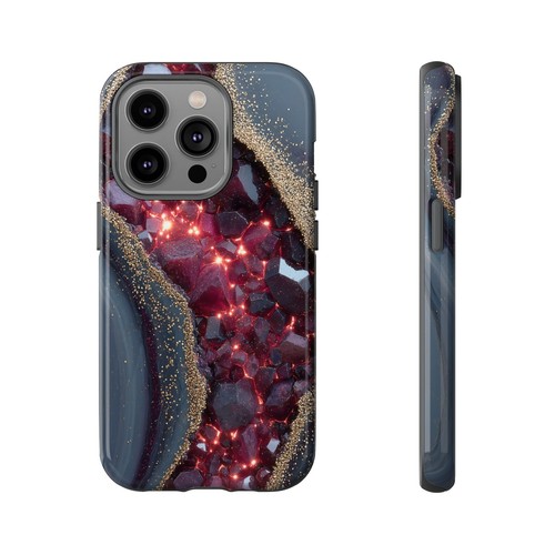 Ruby Geode Gray Marble Crystal - Phone Ink Case for iPhone, Galaxy, Pixel - 第 66/281 張圖片