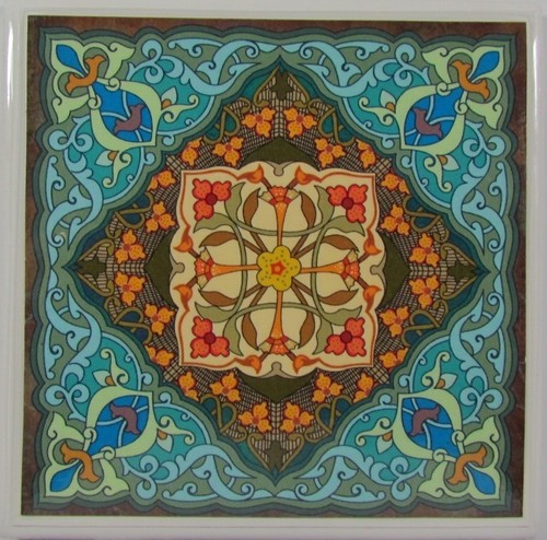 Set of 4 -Ceramic Tile Coasters - Moroccan  (Buy 2 Sets - Get 1 Set Free)  1 A - Bild 2 von 7