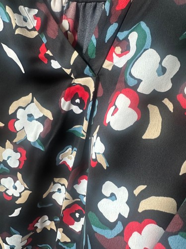 NWT! Alfani Plus size 3X black and red floral button-down TOP BLOUSE SHIRT - Picture 2 of 6
