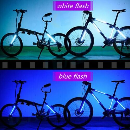 MTB Bicicletta Forcella Bicicletta Striscia Luce LED Impermeabile Telaio Ruota Lampada Decorazione Sicurezza - Foto 3 di 6