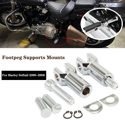 Passenger Foot Peg Rest Support Mount Kit For Harley Softail Standard EFI FXSTI