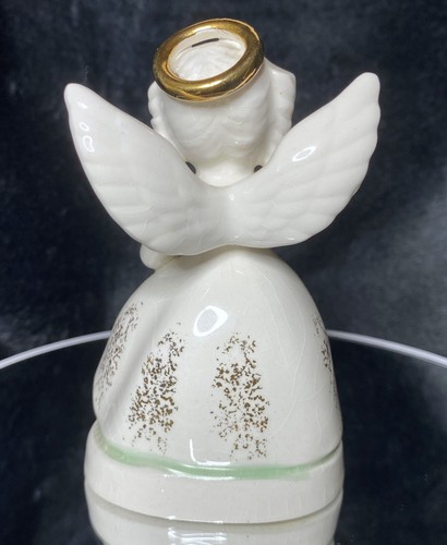 Napco May Angel Figurine A1365 Spaghetti Trim Birthday Mother's Day Vintage - Picture 3 of 8