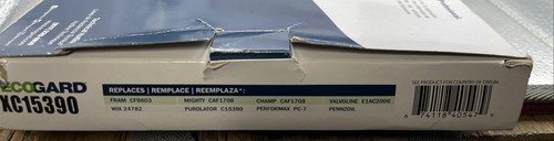 ECOGARD XC15390 Air Filter Fits Honda Accord 1998-02 Acura TL 1999-03 CL 2001-03 - Picture 3 of 3