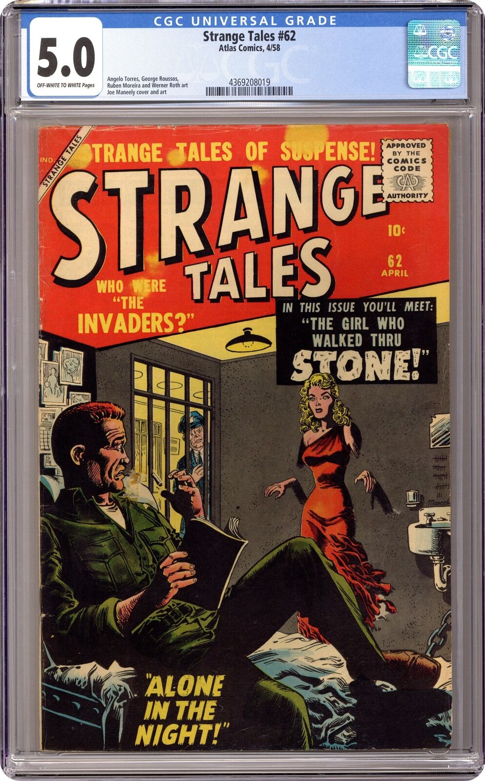 Strange Tales #62 CGC 5.0 1958 4369208019