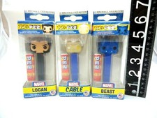 Set of 3  Pez Dispensers Logan Cable Beast Marvel X-MEN Brand New POP PEZ