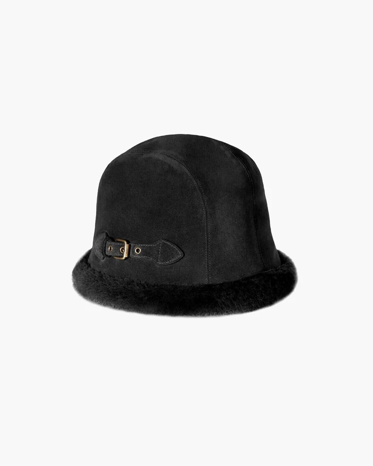 Sombrero de gamuza negro de invierno Eric Javits Vail nuevo con etiquetas $385. Foto 4 de 4