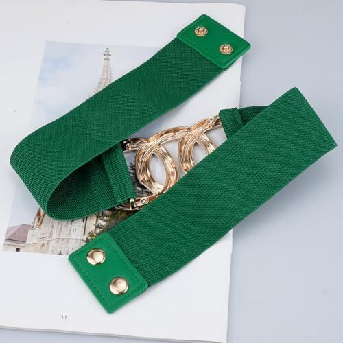 Women's Stretchy Wide Waist Belt Elastic Cinch Belt Top - Picture 3 of 10