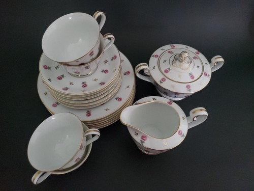 Vintage Noritake Rosalie 3052 Japan Luncheon Tea Set and Cream Sugar 1948-1955 - Picture 2 of 8