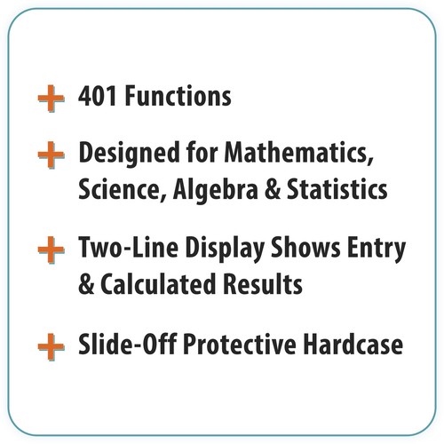 Scientific Calculator For High School Classes and Engineering, Black - Picture 4 of 7