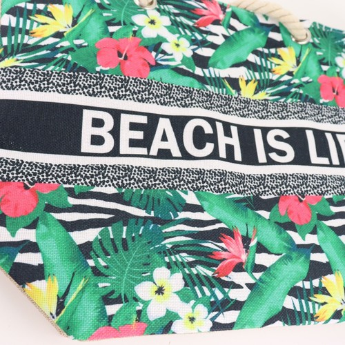 Große Strandtasche Reißverschluss Damen Umhängetasche Einkaufstasche Polyester - Bild 23 von 73