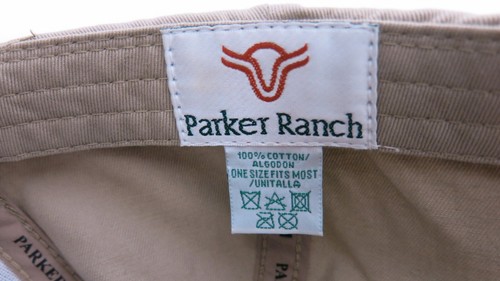 Parker Ranch Kamuela Hawaii Tan All Cotton Adjustable Strap Back Hat Cap - Picture 8 of 8