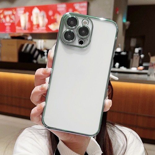 Per iPhone 16 15 14 13 12 11 Pro Max 8 XS Custodia Trasparente Slim Cover + Protezione Obiettivo - Foto 80 di 88