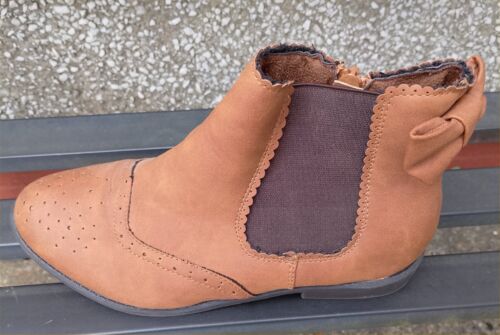LADIES BOOTS, UK SIZE 5, LIGHT BROWN, SUEDE, SIDE ZIP, BOWS AT BACK - Picture 1 of 3
