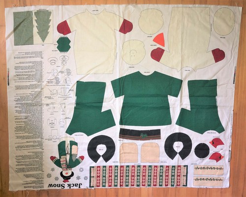 JACK SNOW Panel de Tela de Algodón Cortar y Coser para Muñeco de Nieve Relleno 43"x34" Navidad - Imagen 3 de 5