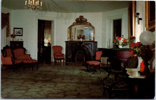 Natchez, MS - Longwood Salons und vorderes Schlafzimmer Postkarte Chrom nicht verschickt