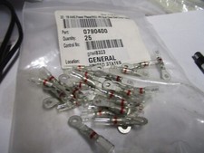 22 - 18 AWG #6 Stud Clear/Red Cross-Linked Polymer Crimp Ring Terminal QTY 25