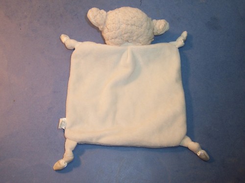 SECURITY BLANKET Bearington Baby Collection Lovey 8" Lamb Ivory Cream /Knots  VG - Picture 6 of 6