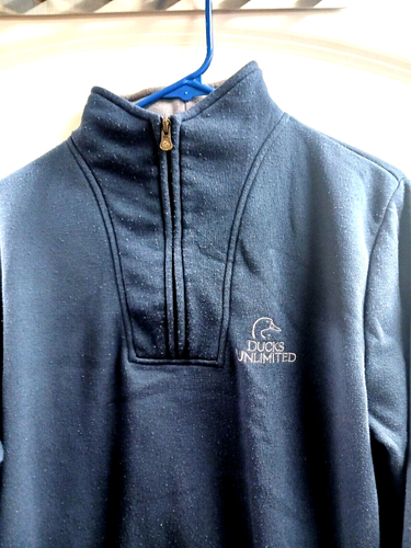 SUDADERA PARA HOMBRE CON CREMALLERA DE PATOS ILIMITADA 1/4" M TÉRMICA BOLSILLOS LATERALES NVY AZUL - Imagen 4 de 13