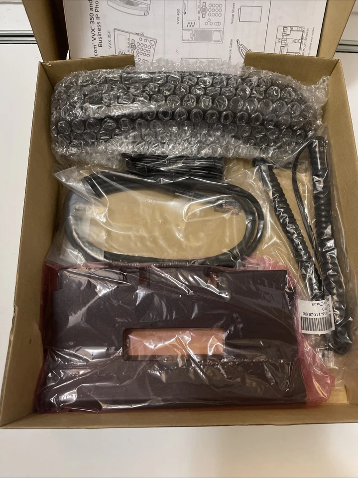 RingCentral Polycom VVX450 2314-48840-025 w/ Power Adapter Opened Box - Image 4 of 4