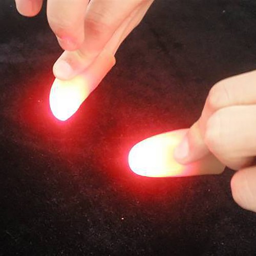 LED Finger Light Rings Glow Magic Props Finger Flashing Close Up Finger Trick - Picture 9 of 29