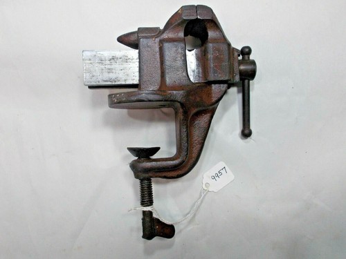 Tornillo de banco, raro vintage Stanley Victor No. Tornillo de banco para aficionados 741, Pat 1-28-08, EE. UU. - Imagen 5 de 9